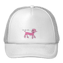 Chapéu cor-de-rosa do camionista da caniche boné