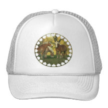 Chapéu de basebol dos cavalos de esboço do Palomin Bone