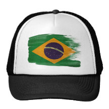 Chapéu do camionista da bandeira de Brasil Boné