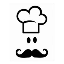 Chapéu do cozinhar do cozinheiro chefe cartão postal