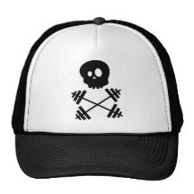 Chapéu do crânio & do camionista dos Barbells Boné