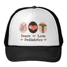 Chapéu do pediatra da pediatria do amor da paz bones