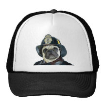 Chapéu do Pug do bombeiro Boné