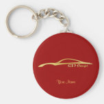 Chave-Corrente do cupé G37 (vermelho/ouro) Chaveiro