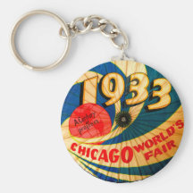 Chaveiro 1933 da lembrança da feira de mundos de C