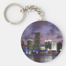Chaveiro da skyline da noite de Miami