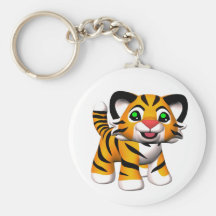 chaveiro de Cub de tigre dos desenhos animados 3D