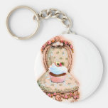 Chaveiro do estilo do vintage do cupcake e da cade