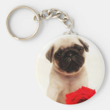 Chaveiro do filhote de cachorro do Pug