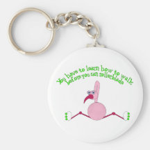 Chaveiro do flamingo de Rollerblading