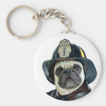 Chaveiro do Pug do bombeiro