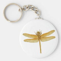 Chaveiro dourado da libélula