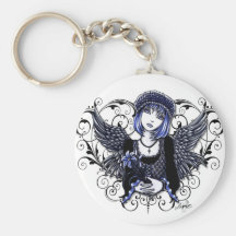 Chaveiro gótico do anjo-da-guarda de "Tabitha"