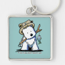 Chaveiro II de Westie da pesca