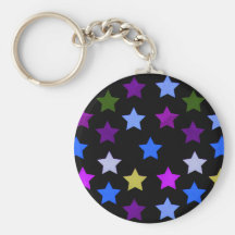 Chaveiro Multicolour do teste padrão de estrela