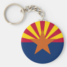 Chaveiro redondo da bandeira do estado da arizona