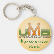 Chaveiro UMA É preciso saber viver Amarelo