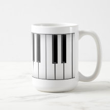 Chaves do teclado/piano: caneca