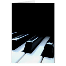 Chaves pretas & brancas do piano cartões