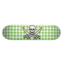 Checkered verde; Guingão Roger alegre Skate
