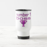 Chefe do número 1 no rosa caneca