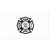 Chefe dos bombeiros cartões de visitas