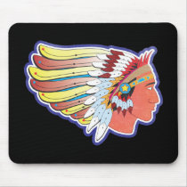 Chefe indiano do nativo americano mousepads
