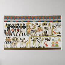 Chefes de Nubian que trazem presentes Impressão