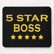 Chefes legal engraçados: Chefe de cinco estrelas Mouse Pads