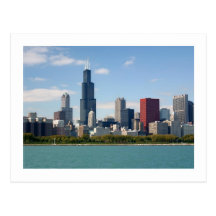 ChicagoSkyline Cartao Postal