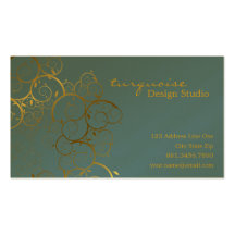 Chique decorativo do vintage de Deco das folhas do Cartoes De Visita