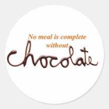 Chocolate Adesivos Em Formato Redondos