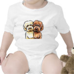 Chocolate de creme Labradoodles Macacãozinhos Para Bebê