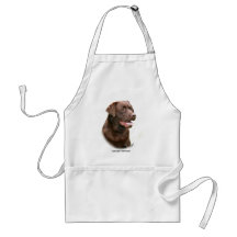 Chocolate labrador retriever avental