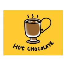 Chocolate quente cartões postais