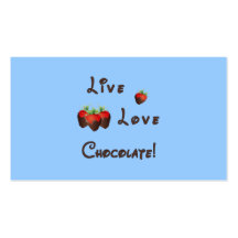 Chocolate vivo do amor cartão de visita