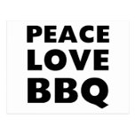 CHURRASCO do amor da paz Cartao Postal
