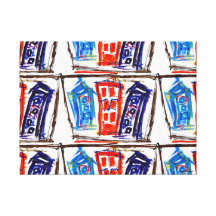 cidade abstrata impressão de canvas esticadas