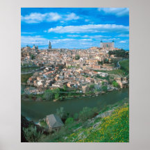 Cidade antiga de Toledo, Spain. Impressão