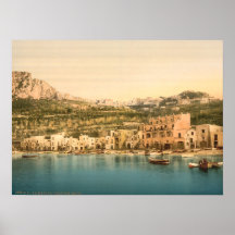 Cidade de Capri, ilha de Capri, Campania, Italia Posters