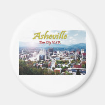 Cidade EUA da cerveja de ASHEVILLE, NORTH CAROLINA Imã De Refrigerador