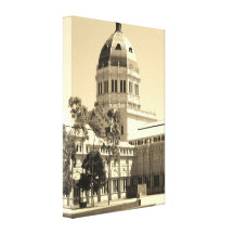 cidade impressão de canvas esticada