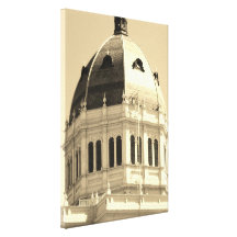 cidade impressão de canvas esticada
