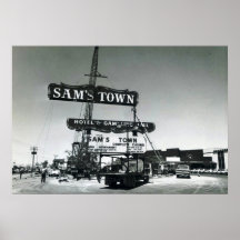 Cidade Las Vegas 1975 de Sams Pôsteres