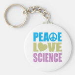 Ciência do amor da paz chaveiros