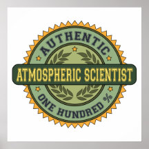 Cientista atmosférico autêntico posters