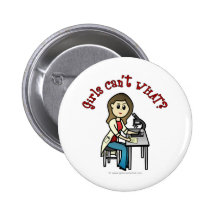 Cientista fêmea claro pins