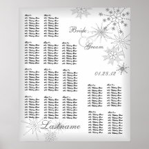 Cinza de prata da carta do assento do casamento do posters