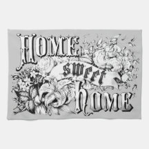 cinza home doce home de toalha de cozinha