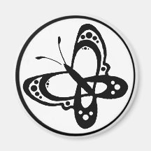circ, borboleta 24 imã de geladeira